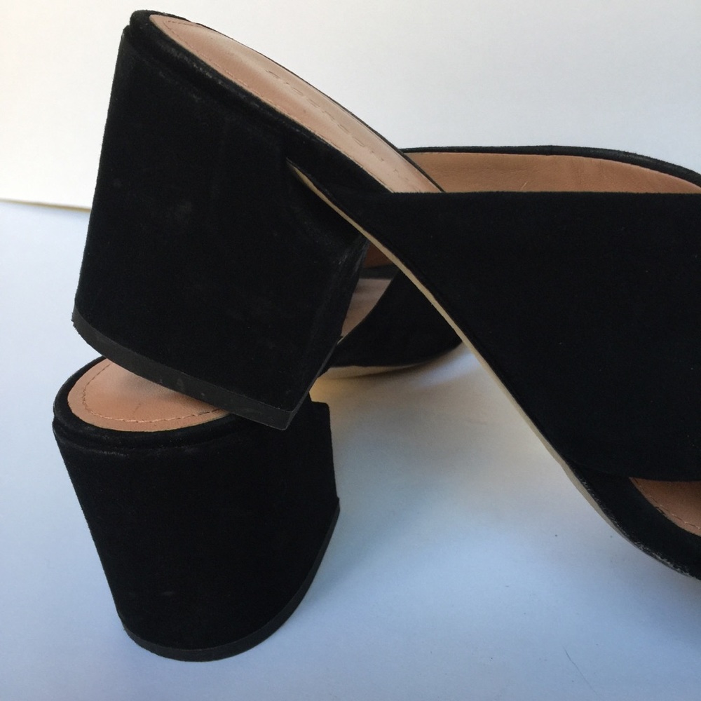 SOLD Sigerson Morrison Suede Black Mule sandals - Picture 7 of 8